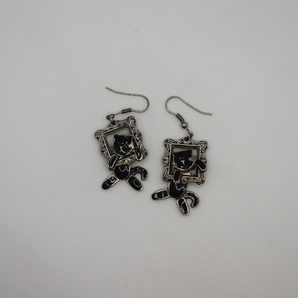 Black Cat Earrings